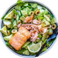 Lachs Avocado Salat